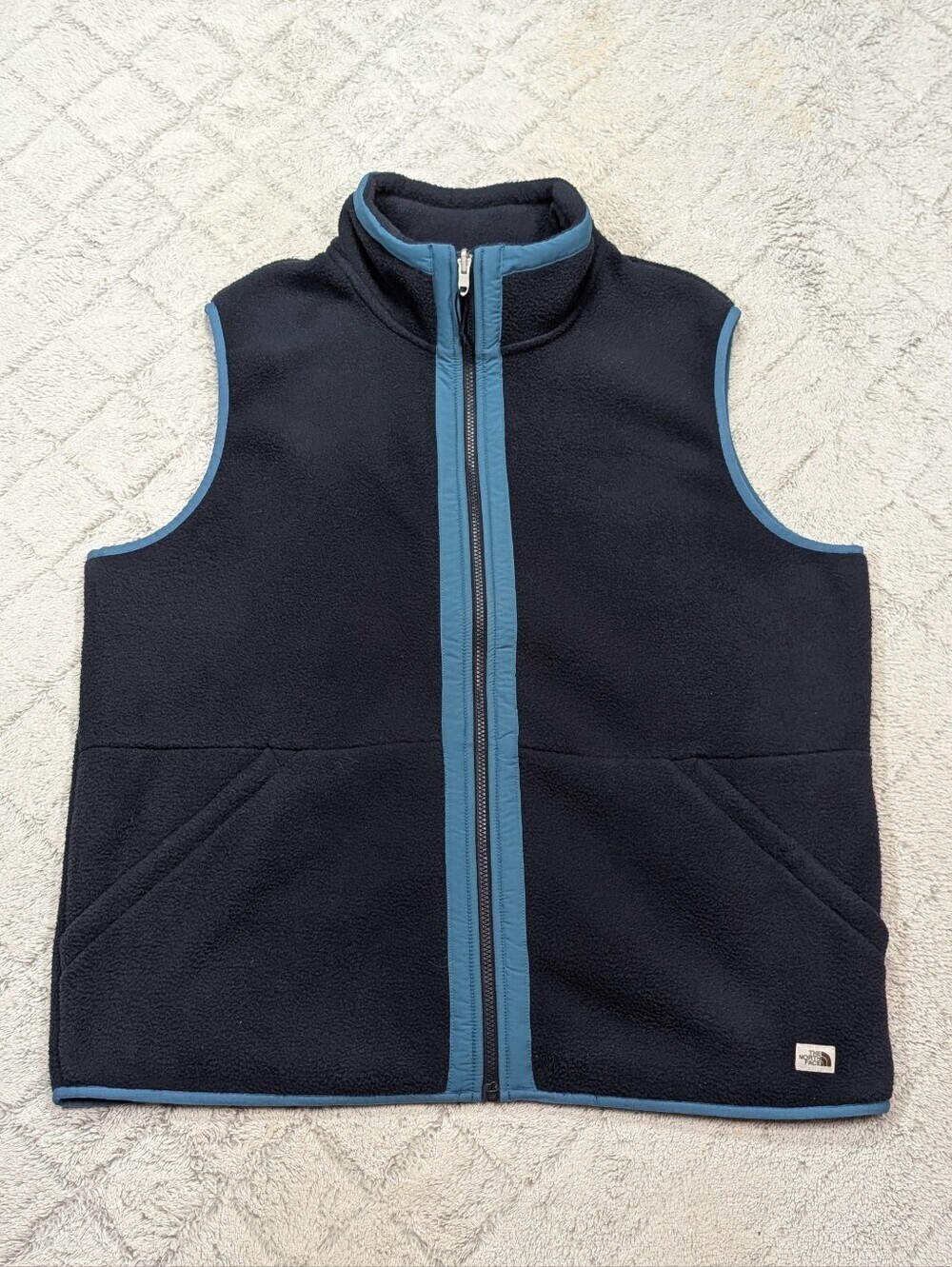 The North Face Vest Jacket Mens XL Blue Navy Carbondale Fleece Outdoor Casual